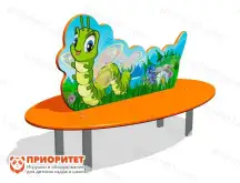 Скамейка детская Гусеница для игровой площадки1