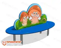 Скамейка детская Грибок для игровой площадки1