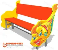 Скамейка детская Рыбка для игровой площадки1