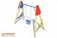 Качели деревянные «Звездочет» с сиденьем без спинки