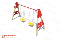 Качели деревянные «Крепость» с сиденьем без спинки