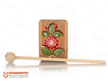 Коробочка «Малышка» с росписью, Мастерская Сереброва (8x5x3 см)1