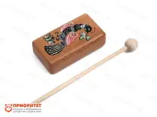 Коробочка малая с росписью, Мастерская Сереброва (9x5x3 см)1