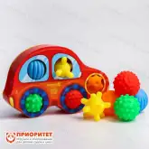 Подарочный набор сенсорных развивающих, массажных мячиков Машинка, 5 шт. Подарочный набор сенсорных развивающих, массажных мячиков Машинка, 5 шт.1
