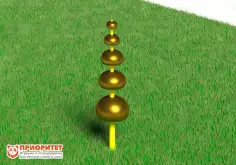 Установка для музыкальной площадки «Поющая пирамида» (5 поющих чаш)1