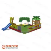 Песочный дворик с горкой «Зоопарк»1