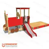 Детский уличный игровой комплекс «Паровозик» с горкой1
