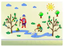 Комплексное настенное решение «Даша и Паша: Весна»1