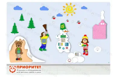 Комплексное настенное решение «Даша и Паша: Зима» Комплексное настенное решение «Даша и Паша: Зима»
