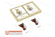 Комплект трехчастных карточек Монтессори «Музыкальные инструменты»