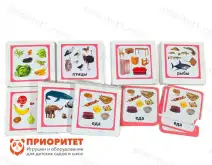 Комплект карточек Монтессори «Чтение с классификацией» (розовая серия)1