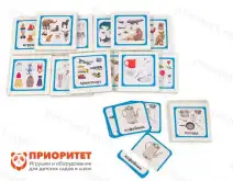 Комплект карточек Монтессори «Чтение с классификацией» (голубая серия)1