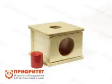 Шкафчик Монтессори с большим цилиндром1