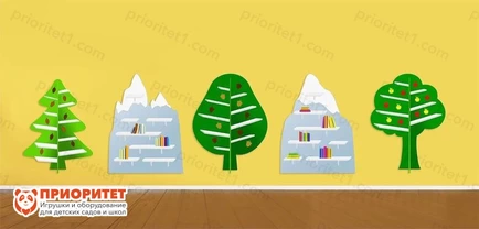 Комплексное настенное решение - экополки «Леса и горы»