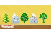 Комплексное настенное решение - экополки «Леса и горы»