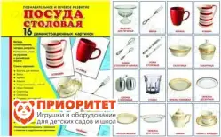 Демонстрационные карточки «Посуда»(173x220 мм)1
