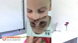 Логопедическое зеркало для определения интенсивности и патологии выдоха у человека1