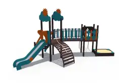Игровое уличное оборудование «Весенница» с песочницей1