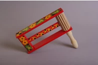 Трещотка круговая большая с росписью, Мастерская Сереброва