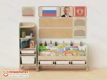 Средний уголок патриотического воспитания в группе ДОУ «Родина моя»1