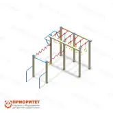 Спортивный комплекс «Малыш» с кольцами и брусьями детский уличный1
