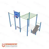 Кроссфит «Рукоход» со скамьей для пресса для детской площадки1