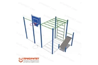 Кроссфит «Рукоход» со скамьей для пресса и шведской стенкой