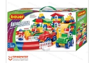 Конструктор Bauer Автодорога с треком и машинками (160 элементов)