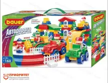 Конструктор Bauer Автодорога с треком и машинками (160 элементов)1