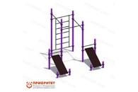 Гимнастическая стенка со скамьями для пресса (108 мм)