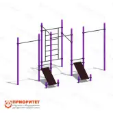 Комплекс со скамьями для пресса для детской площадки (108 мм)1