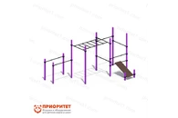 Рукоход с брусьями, со скамьей для пресса и турниками (108 мм)