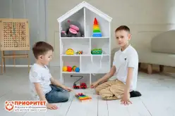Стеллаж для игрушек и книг Волшебный домик1