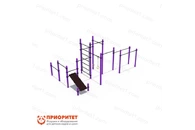 Комплекс брусьев, турников, шведской стенки и скамьи для пресса (108 мм)