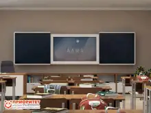 Интерактивная раздвижная доска с магнитно-меловой поверхностью Фибоначчи1