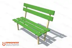 Детская скамейка «Лужайка» со спинкой1