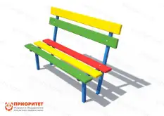 Детская скамейка «Светофор» со спинкой1