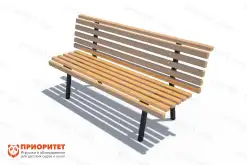 Детская скамейка «Отдых» со спинкой1