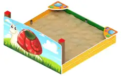 Песочница с ограждением Улитка1