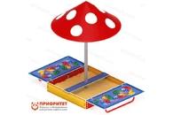 Песочница с крышкой и навесом Грибок