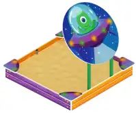 Песочница с навесом Космос1