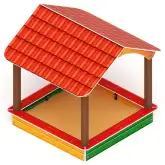 Песочница с крышей Домик1