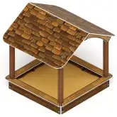 Песочница с крышей коричневая1