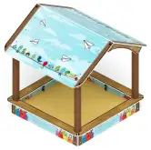 Песочница с крышей Коты1