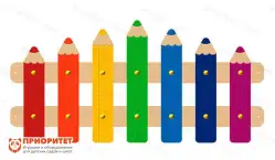 Ограждение для детской площадки «Карандаши» деревянное1