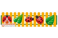 Ограждение для детской площадки «Божья коровка» деревянное