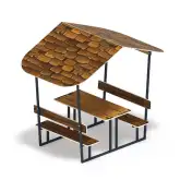 Столик с навесом Избушка1