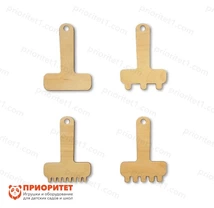 Трафареты для рисования песком «Грабельки» (4 штуки) Трафареты для рисования песком «Грабельки» (4 штуки)