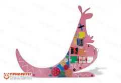 Бизиборд «Розовый кенгуру» 140х130х7 см1