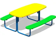 Столик детский со скамьями Сити1